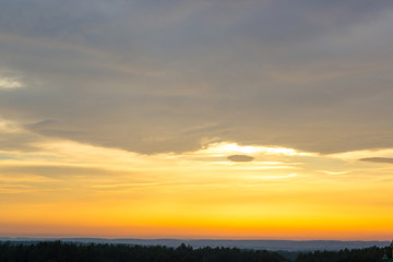 Obraz premium Sunset, sky yellow. Dramatic sunset and sunrise sky.