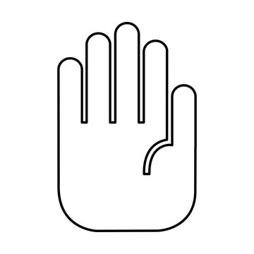 hand stop isolated icon vector illustration design