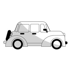car sideview black and grey icon image vector illustration design 