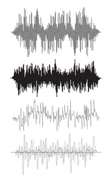 vector music background of audio sound waves pulse