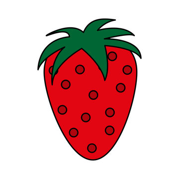 strawberry fruit icon image vector illustration design 