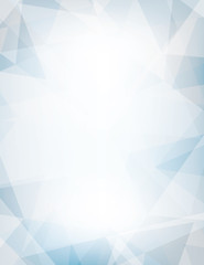 Light blue and gray background textured by chaotic triangles