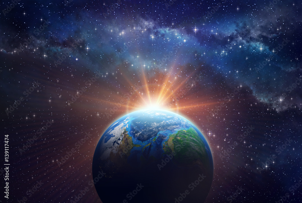 Wall mural exoplanet sunrise