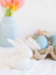 Fototapeta na wymiar Easter Eggs with Bunny