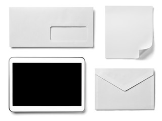 envelope letter card paper mobile phone tablet template business