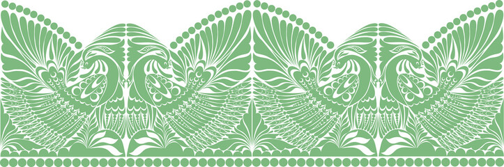 tattoo russian ornament. folklore ornament withe bird