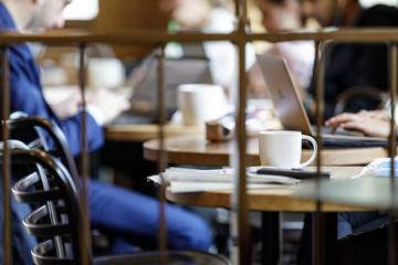 Business meeting at the coffee shop