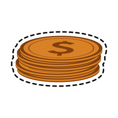 coins money icon image vector illustration design 