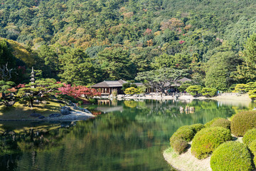 Obraz premium Japanese Kokoen Garden in Himeji
