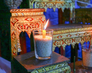Burning candles in rituals