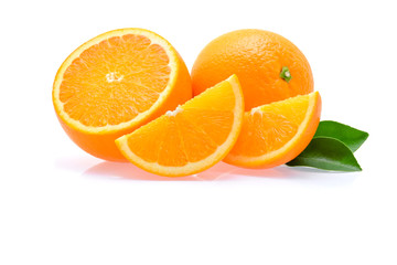 Fototapeta na wymiar Orange fruit on white