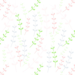 seamless colorful floral pattern on white background