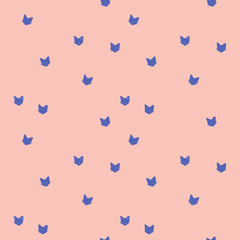 Doodle Hand Drawn Seamless Patterns with Cats