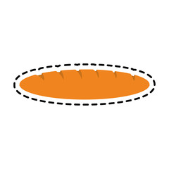 bread loaf pastry icon image vector illustration design 
