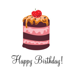 Cupcake Happy Birthday postcard