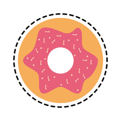donut pastry icon image vector illustration design 