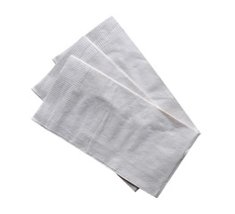 Brown recycled bar napkin isolated on white background, clipping path included