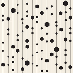 Seamless monochrome geometric pattern background