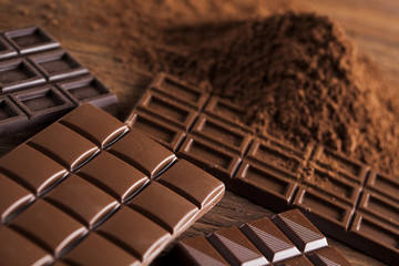 Dark chocolate with milk and candy sweet