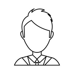 Businessman executive profile icon vector illustration graphic design