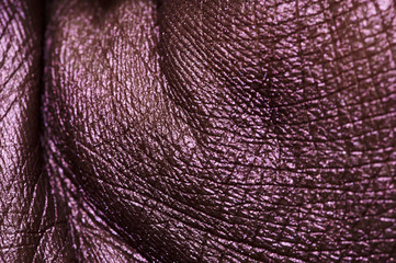 Creasy purple painted Palm Skin