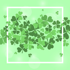 St Patricks Day background with Shamrock Leaves. Vector illustration eps 10