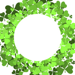 St Patricks Day background with Shamrock Leaves. Vector illustration eps 10