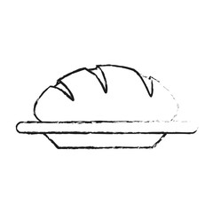 bread pastry icon image vector illustration design 