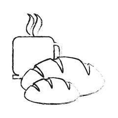 coffee and pastry icon image vector illustration design 