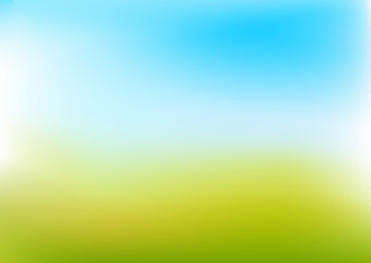 Abstract blue and green background that can use to present spring season. Watercolor via illustration.