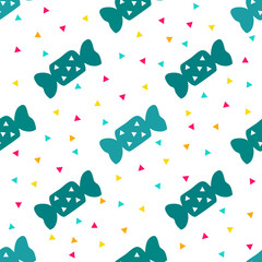 seamless colorful candy pattern background