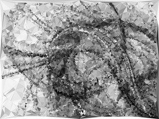 Abstract monochrome mosaic backdrop. Vector clip art.