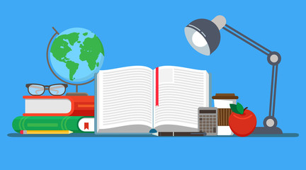 Vector illustration in modern flat design. Education concept web