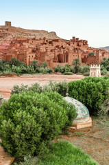 Fototapeta premium Ait Benhaddou, fortified city, kasbah or ksar in Morocco