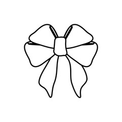 decorative ribbon bow icon vector illustration graphic design