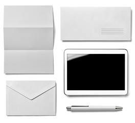 envelope letter card paper mobile phone tablet pen template business