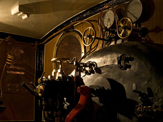 Old steam locomotive (inside)