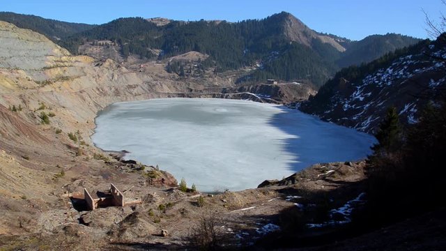 Abandoned  Open-pit mine full of water