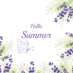 Hand Painted Wildflower floral pattern