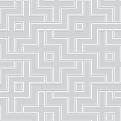 Interlaced white geometric pattern. Interlocking seamless vector background.