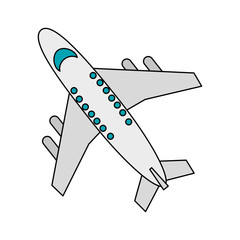 commercial airplane icon image vector illustration design