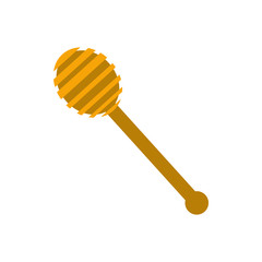 Wooden honey dipper icon vector illustration graphic design