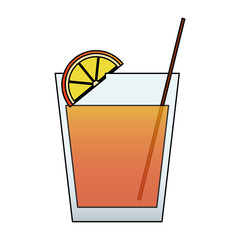 cocktail in embellished glass icon image vector illustration design