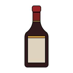 tinted glass liquor bottle icon image vector illustration design