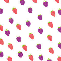 Fototapeta na wymiar Strawberries and blackberries background icon vector illustration graphic design