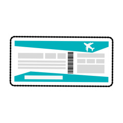 boarding pass or plane ticket icon image vector illustration design
