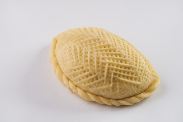 Traditional Azerbaijan sweet pastry shekerbura. Shekerbura baked during the spring holiday Novruz.