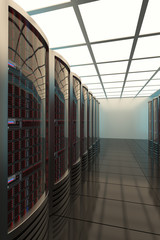 server room, telecommunications, data protection, 3d