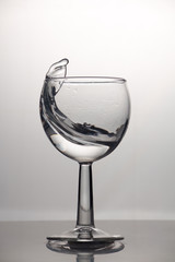 a glass of water