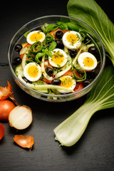 Pak Choi Salat mit Eier